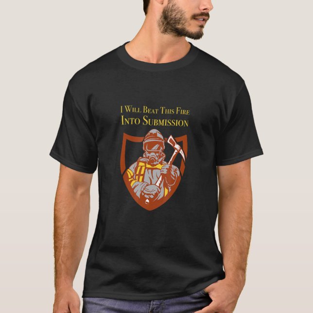 Wildland Firefighter Smokejumper Fire Eater T Shirt (Framsida)
