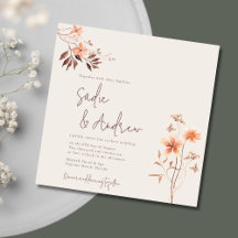 Wildlfower Rustic Outdoor Boho bröllopsinbjudan