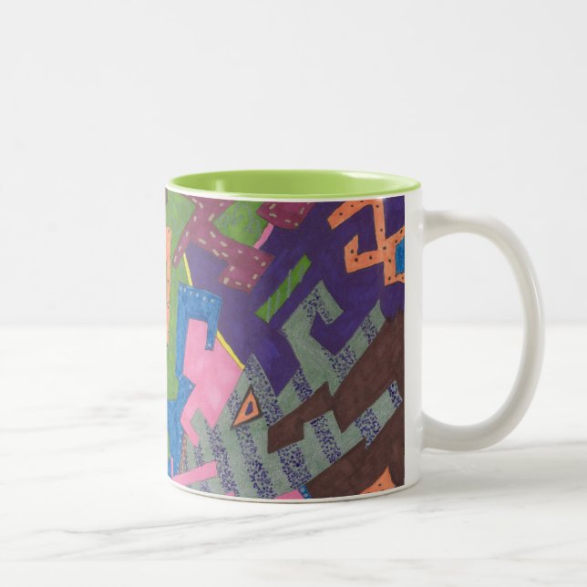 "WildLife" Abstrakt Art Två-Tonad Mugg (Höger)