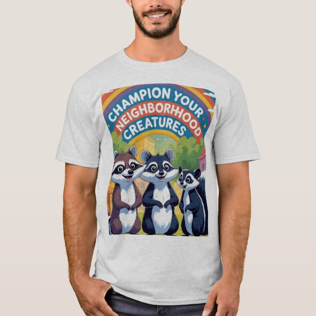 Wildlife Allies Unite T Shirt (Framsida)