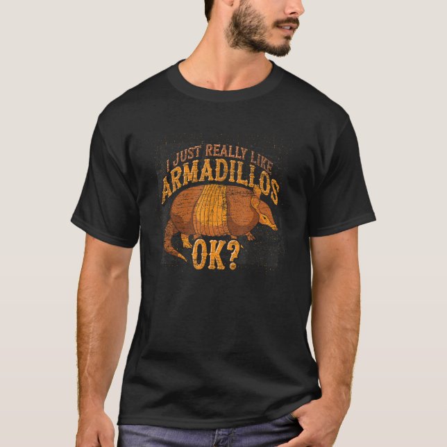 Wildlife Animal Lover Armadillo Älskare Funny Arma T Shirt (Framsida)