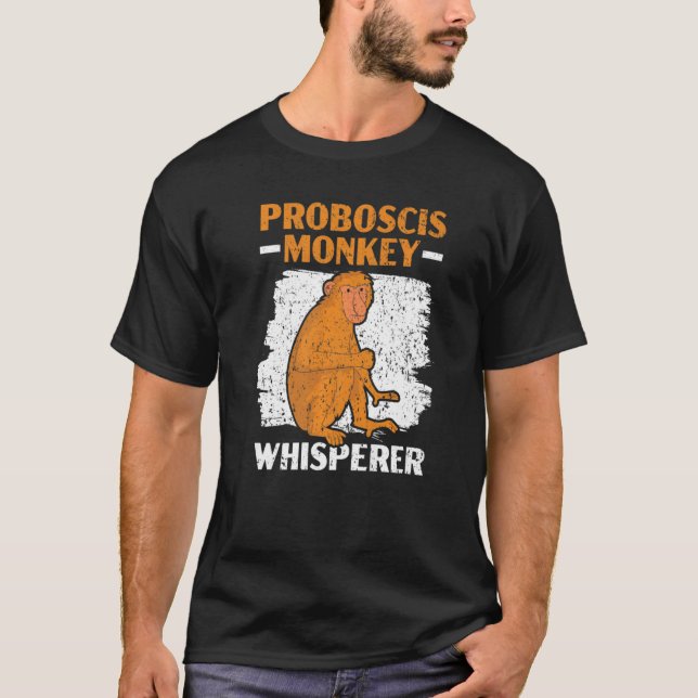 Wildlife Animal Zookeeper Proboscis Monkey Whisper T Shirt (Framsida)