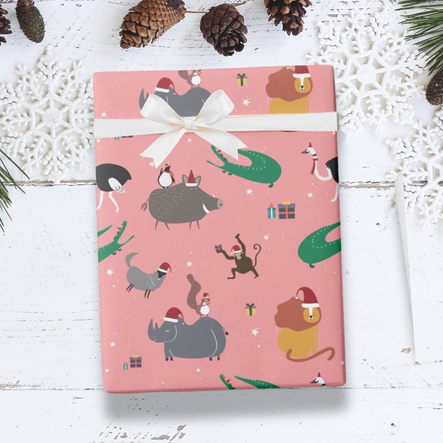 Wildlife Animals - Jul Helgdag Presentpapper (Wildlife Animals Christmas Holiday Wrapping Paper)