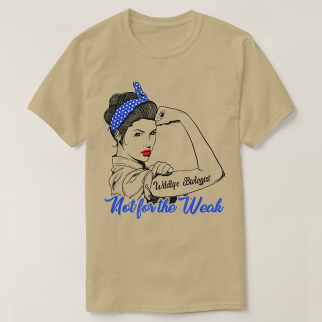 Wildlife biolog Makfe Make Gift Strong Woman T Shirt (Design framsida)