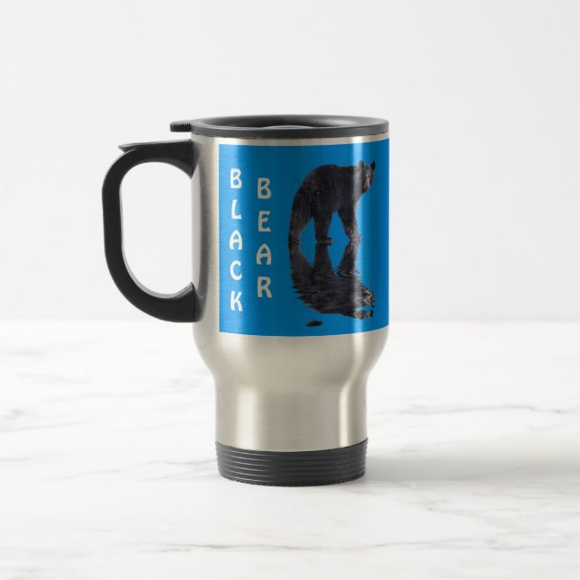 WILDLIFE BLACK BEAR BLACK COFFEE som dricker Mugg (Vänster)