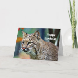 Wildlife Bobcat Photo Birthday Kort