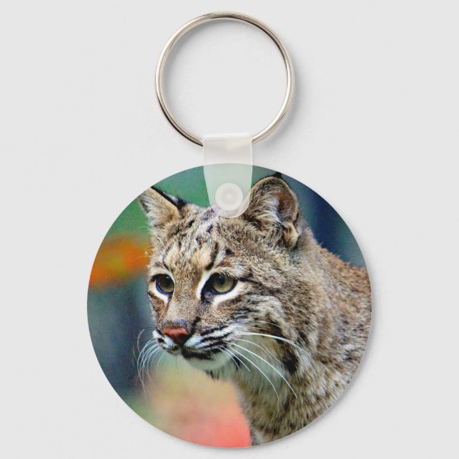 Wildlife Bobcat Photo Nyckelring (Framsida)