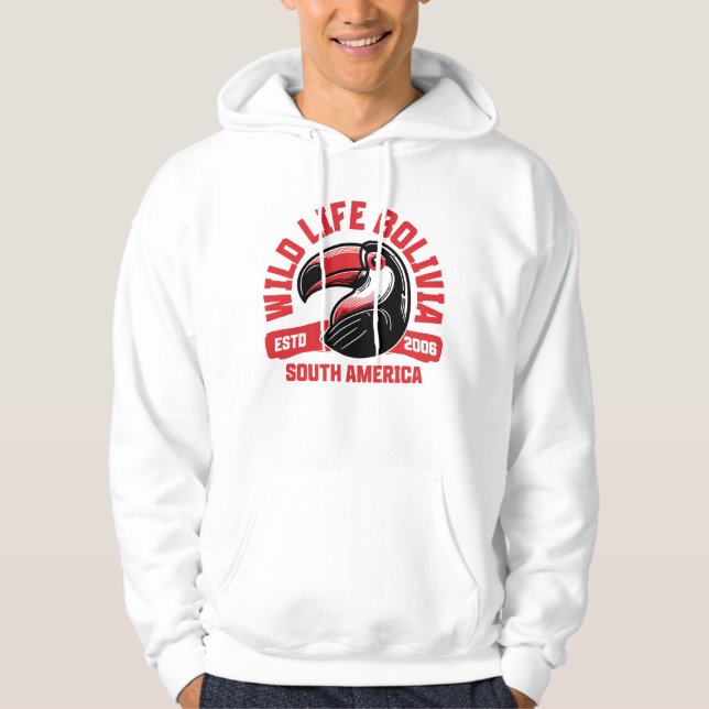 Wildlife Bolivia – Bunter Tukan Südamerika | Natur Hoodie (Framsida)