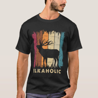 Wildlife Buck Elk Hunting Hjort Silhouette E T Shirt