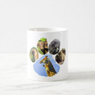Wildlife Collage Giraffe Cuddles Kaffemugg