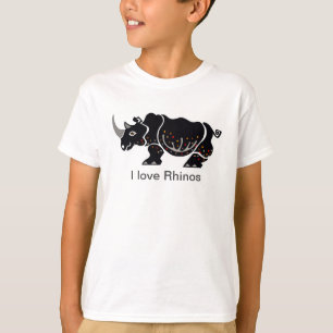 Wildlife Coola I kärlek RHINOS - Nature- Boys T-Sh T Shirt