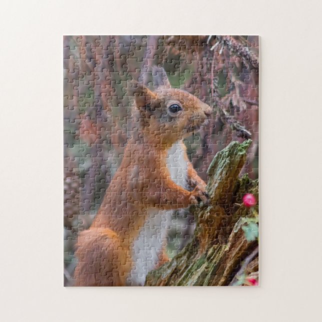 Wildlife Cute Red Squirrel Pussel (Vertikal)
