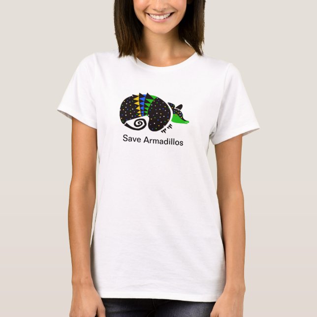 Wildlife - Cute Spara ARMADILLOS - Nature - Brasil T Shirt (Framsida)