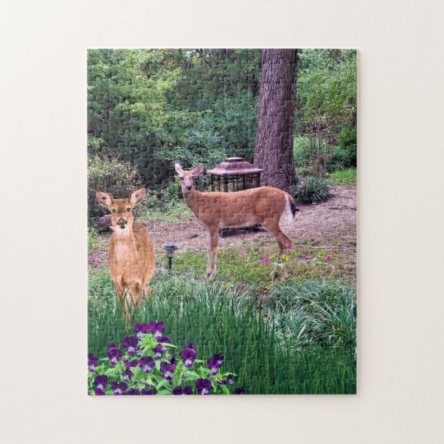 Wildlife Doe Hjort Photo Collage Pussel (Vertikal)