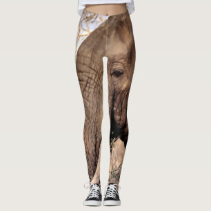Wildlife Elephant Älskare Leggings