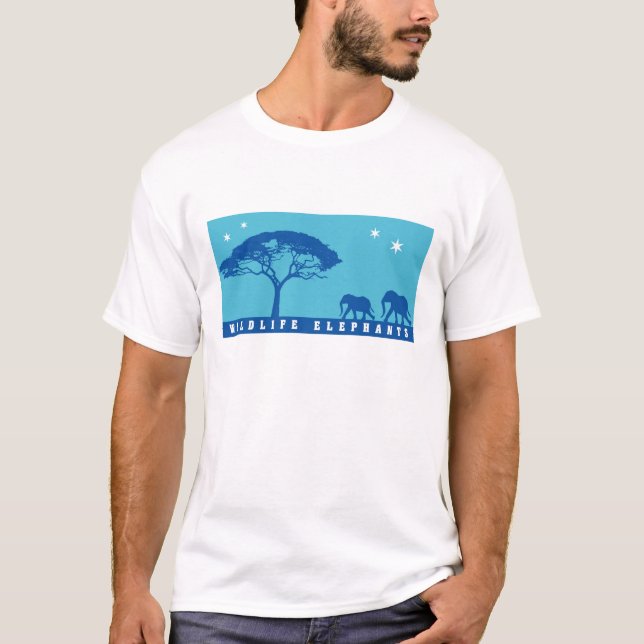 Wildlife Elephants T-shirt (Framsida)