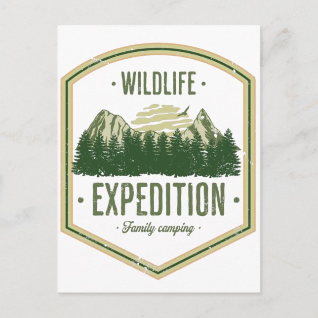 WildLife Expedition Outdoor Summer Vacation Family Vykort (Framsida)
