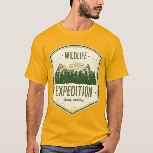 WildLife Expedition Outdoor Summer VacationT-Shirt T Shirt (Framsida)