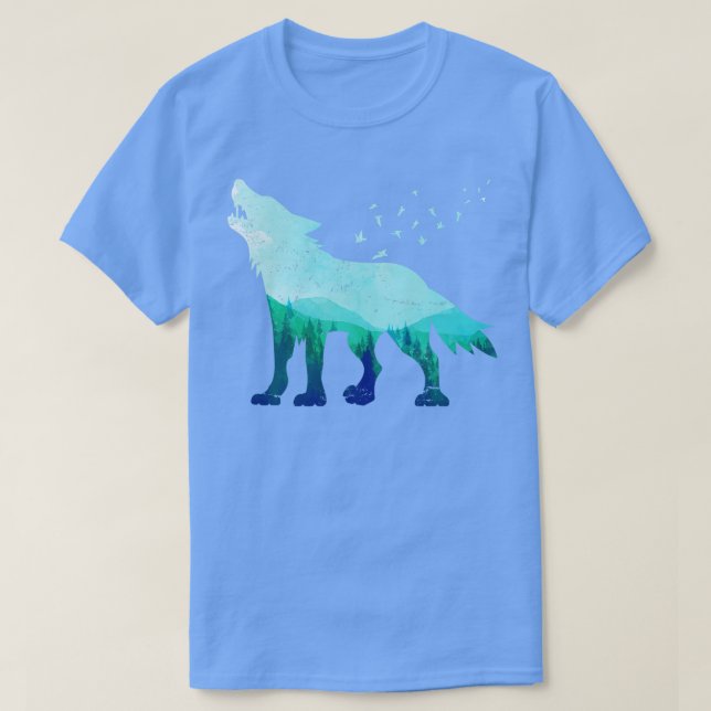 Wildlife Forest Predator Howling Varg T Shirt (Design framsida)