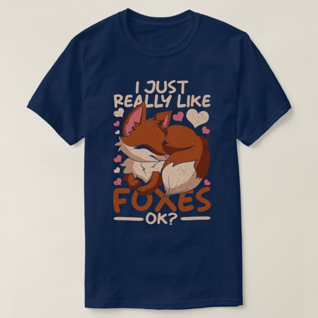 Wildlife Fox Älskare Funny Forest Fox T Shirt (Design framsida)