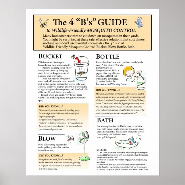 Wildlife Friendly Mosquito Solutions Poster (Framsidan)