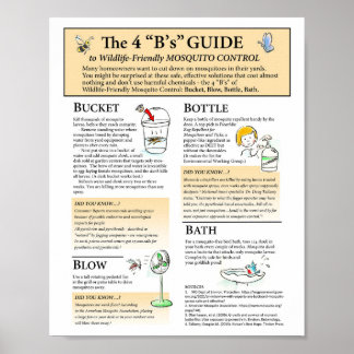 Wildlife Friendly Mosquito Solutions Poster