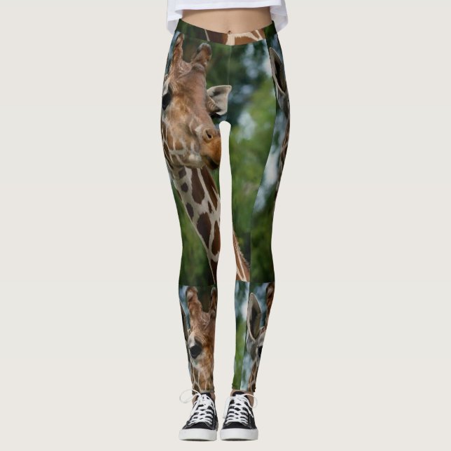 Wildlife Giraffe Älskare Leggings (Framsida)
