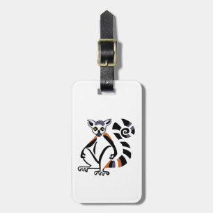 Wildlife - Graphic Ring-spp. LEMUR - Madagaskar Bagagebricka