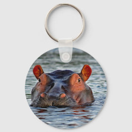 Wildlife Hippo Vatten Photo Nyckelring