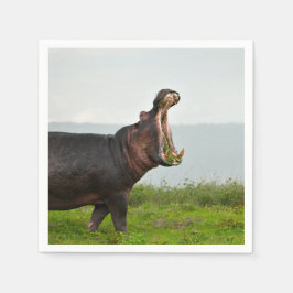 Wildlife Hippopotamus Photo Pappersservett