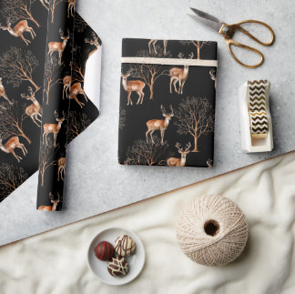 Wildlife Hjort Neutralt Hunting Black Presentpapper