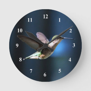 Wildlife Hummingbird Photo Rund Klocka