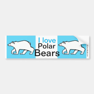 Wildlife - I POLAR BEARS i kärlek - Natur - Arktis Bildekal