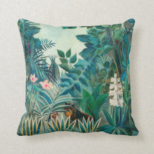 Wildlife in Tropical Jungle Painting Kudde