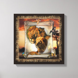 Wildlife Lejon från Afrika Canvastryck