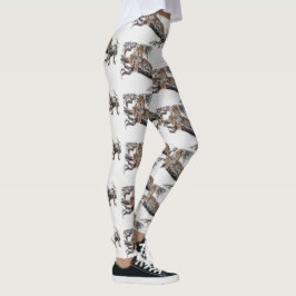Wildlife Leopard Älskare Leggings