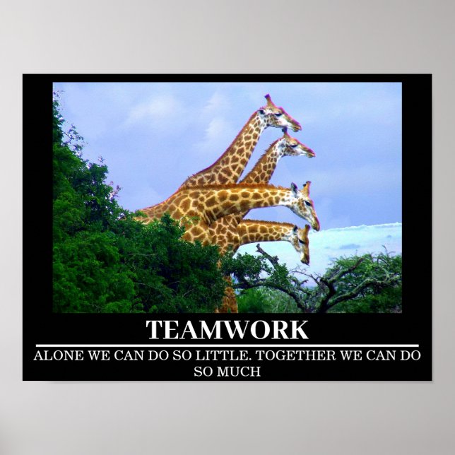 Wildlife Motivational Poster Giraffe Teamwork (Framsidan)