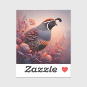 Wildlife Nature California Quail Bird Klistermärken