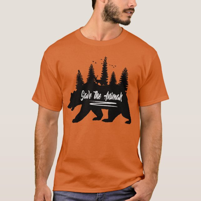 Wildlife nature forest animals gift t shirt (Framsida)