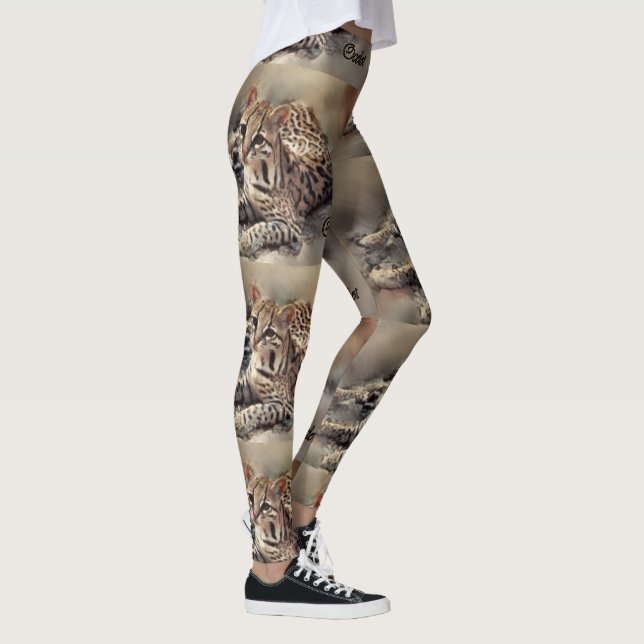 Wildlife Ocelot Älskare Leggings (Höger)