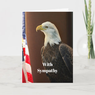 Wildlife Örn American Flagga Photo Sympathy Kort