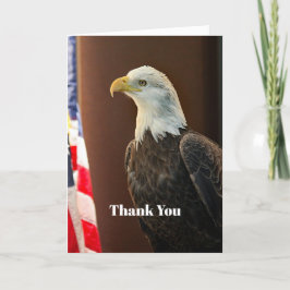 Wildlife Örn American Flagga Tack Kort