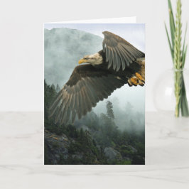 WILDLIFE Örn & Misty Forest Greeting Cards Kort
