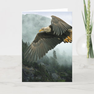 WILDLIFE Örn & Misty Forest Greeting Cards Kort