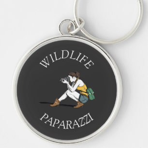 Wildlife Paparazzi -Photographer Rund Silverfärgad Nyckelring