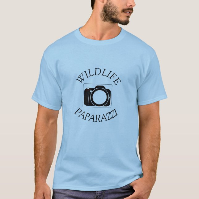 Wildlife Paparazzi -Photographer T Shirt (Framsida)