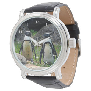 Wildlife Penguin Pair Photo Armbandsur