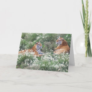 Wildlife Photography Tigers Anpassningsbar 75:e Bi Kort