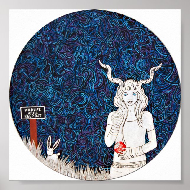 Wildlife Print by Meghan Oona Clifford Poster (Framsidan)