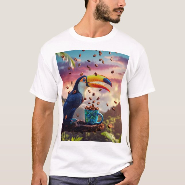 WILDLIFE RAINFOREST TOUCAN T SHIRT (Framsida)
